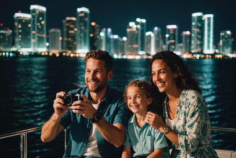 Disfrutando del crucero en familia
