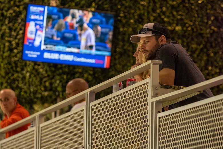 Un fan de los Miami Marlins