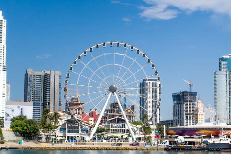 La noria de Miami, en Bayside Marketplace