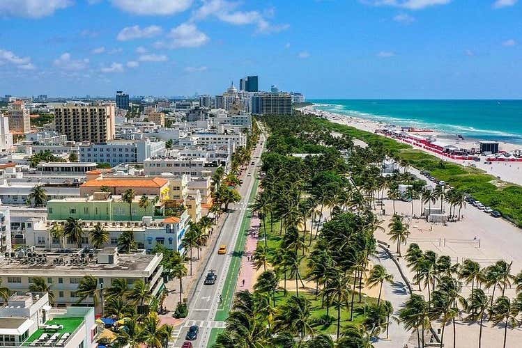 Vista aérea de Ocean Drive