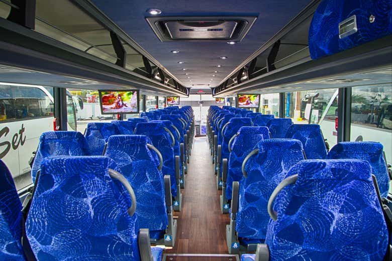 Détail de l'intérieur du bus