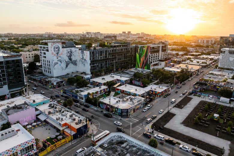 Vista aérea do Wynwood Walls