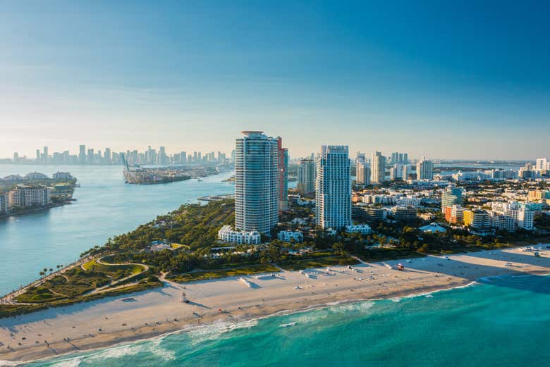 Vistas aéreas de Miami Beach