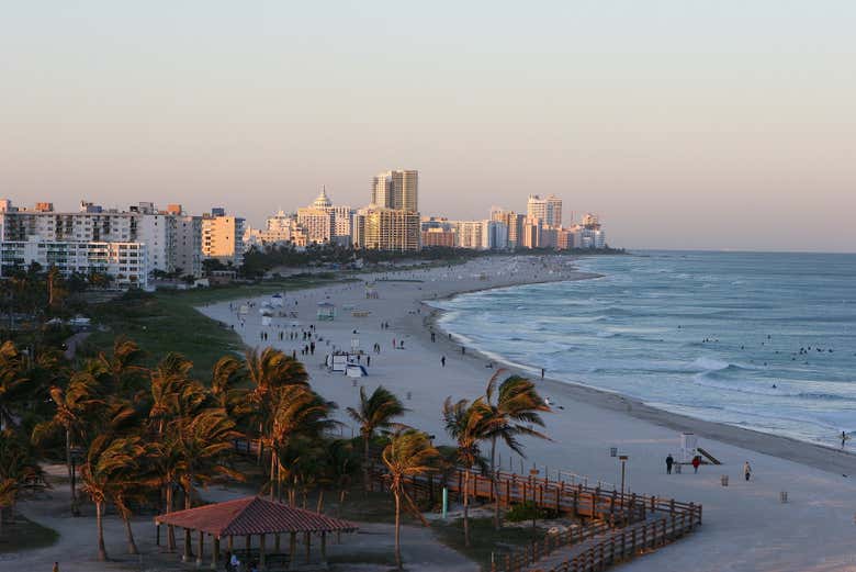 South Beach al tramonto