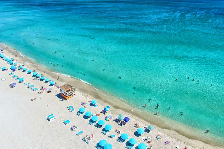 Vue aérienne sur South Beach