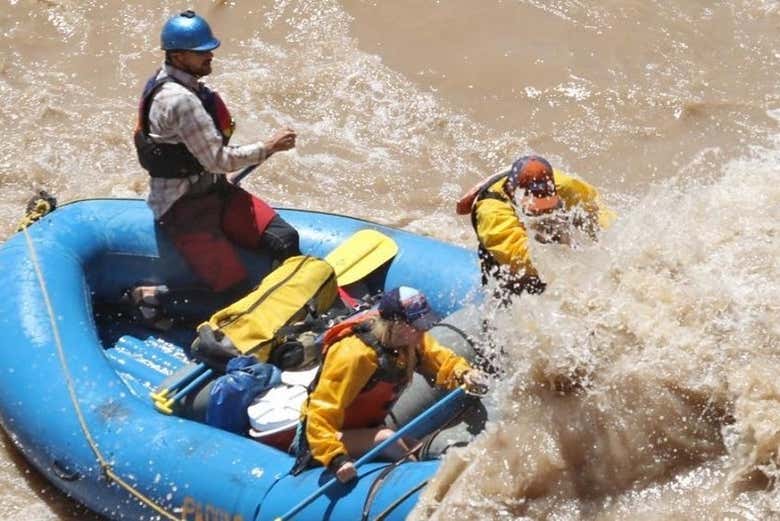 Battling the rapids in Moab