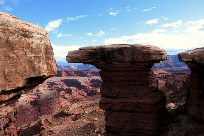 Roches rougeâtres du parc national des Canyonlands