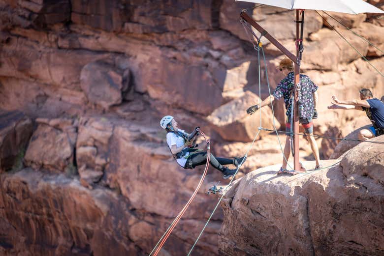 El salto de péndulo en Moab es una experiencia inolvidable