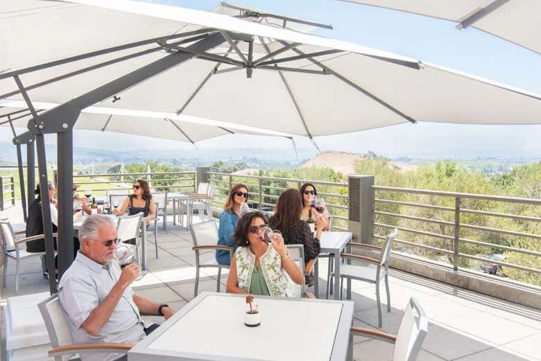 Catando el vino Artesa en un lugar único
