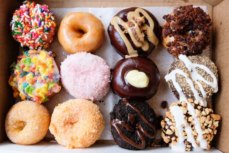 Diferentes variedades de donuts