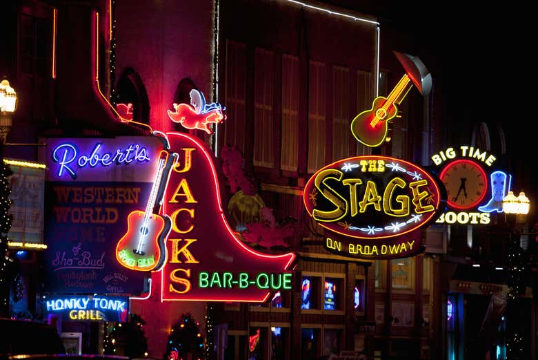 Letreiros de neon em Nashville