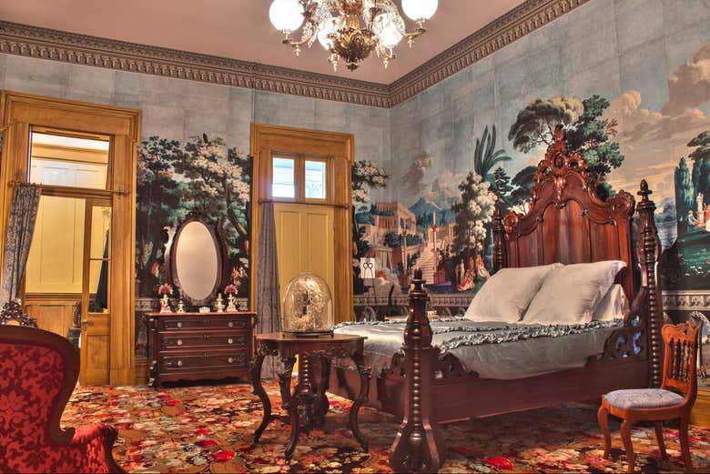 Una de las habitaciones de la Mansión Belmont