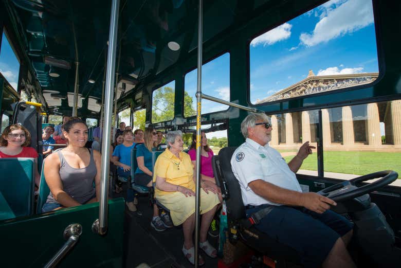 Inside the trolley