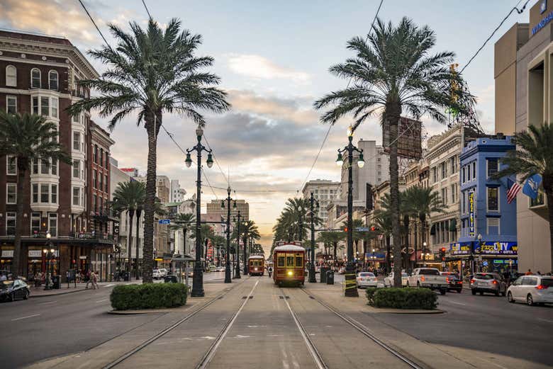 Tranvía de Nueva Orleans en Canal Street