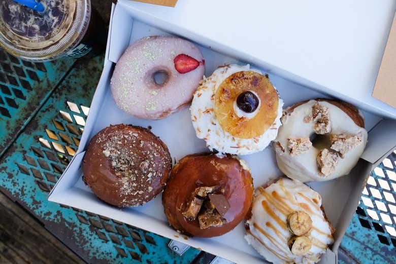 A box full of tasty donuts