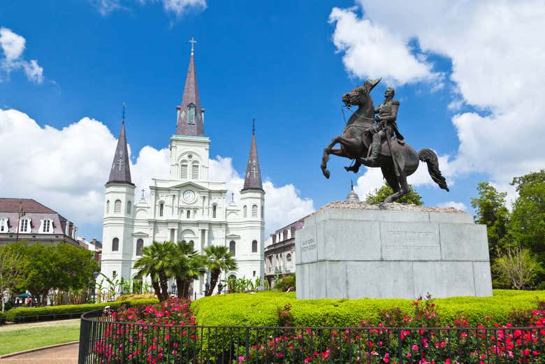 Catedral de St. Louis vista da Jackson Square