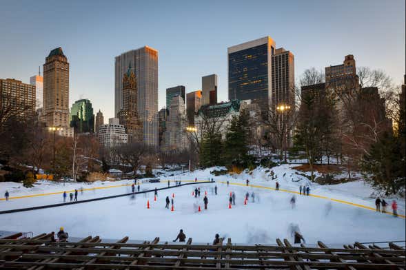 Entrada a Wollman Rink, la pista de hielo de Central Park