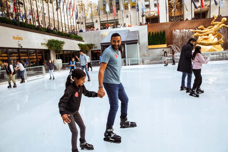 Aprendendo a patinar no The Rink