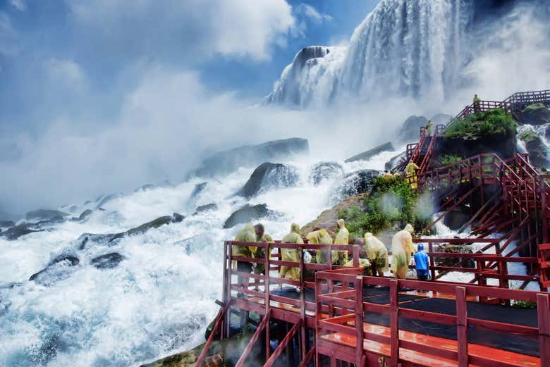 Admiring the famous Niagara Falls