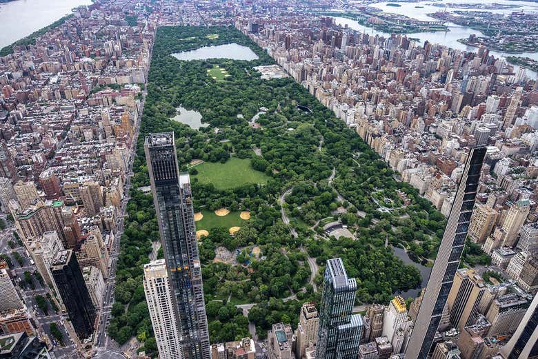 Central Park as seen from above
