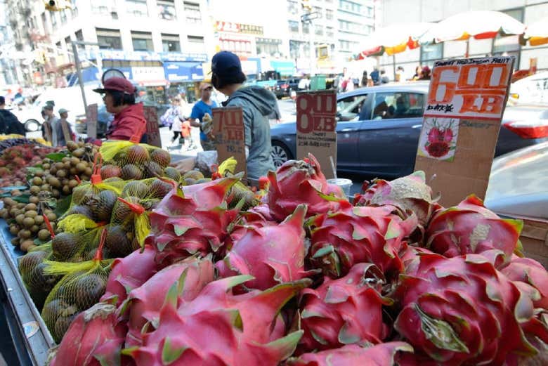 Bancas em Chinatown