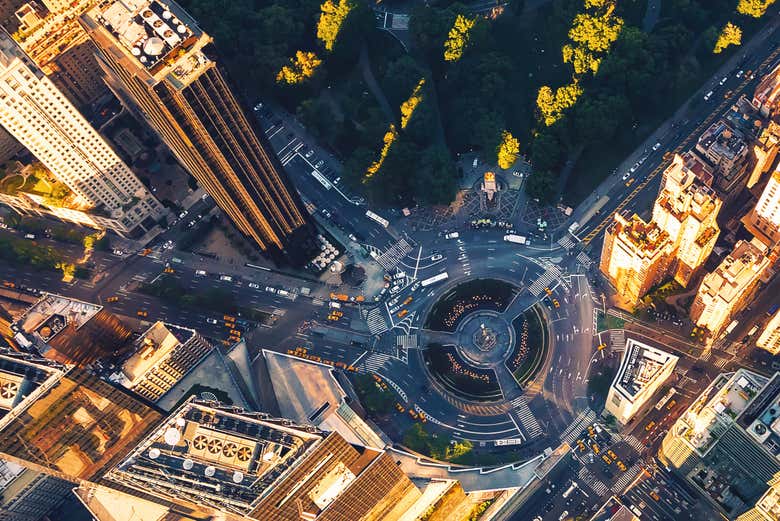 Vista aérea de Colombus Circle