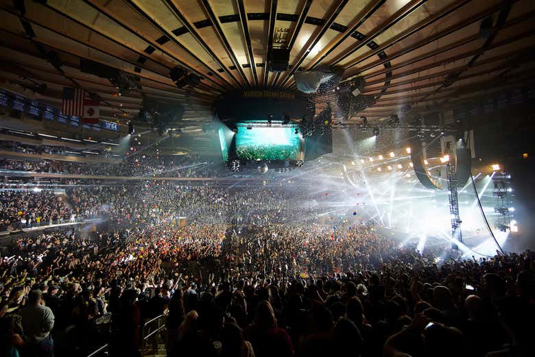 Durante un concierto en el Madison Square Garden