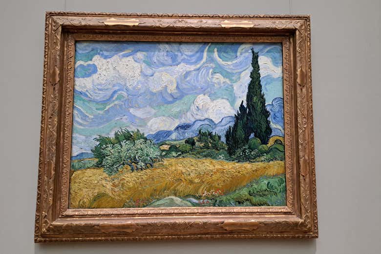 'Campo de trigo con cipreses' de Vincent van Gogh