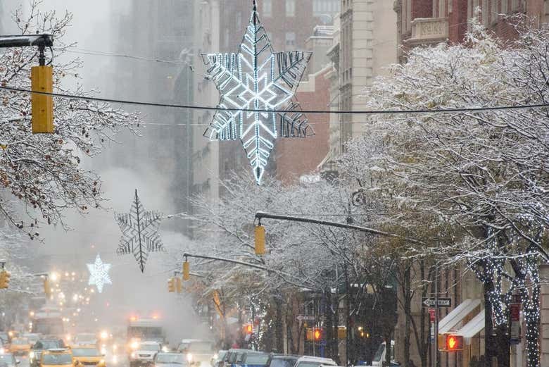 Decoraciones navideñas en Nueva York