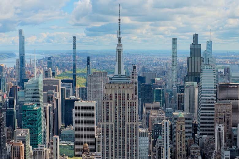 Admire the majestic Empire State Building