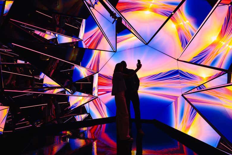 Step into a kaleidoscopic world of light and mirrors