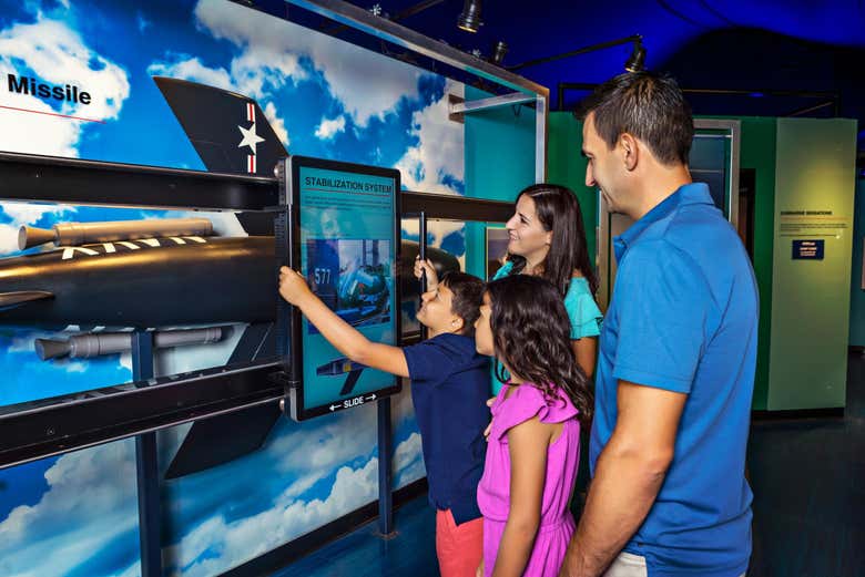 A family enjoying their visit