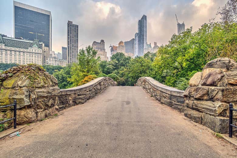 Pasando por el Gapstow Bridge