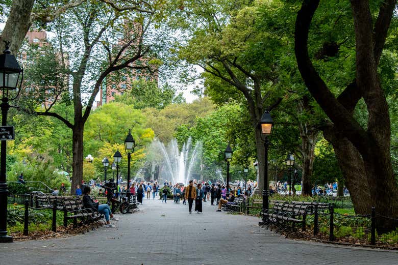 Rua típica de Greenwich Village