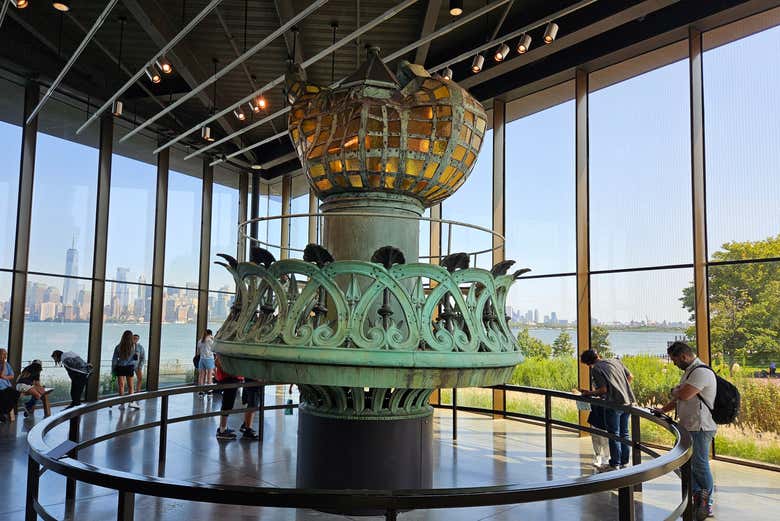 Una de las salas del Museo de la Estatua de la Libertad