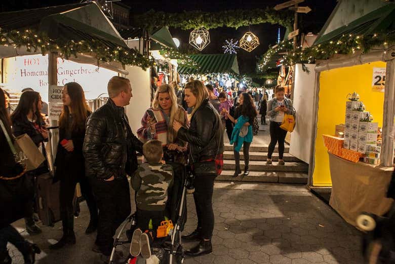 Diferentes puestos navideños 