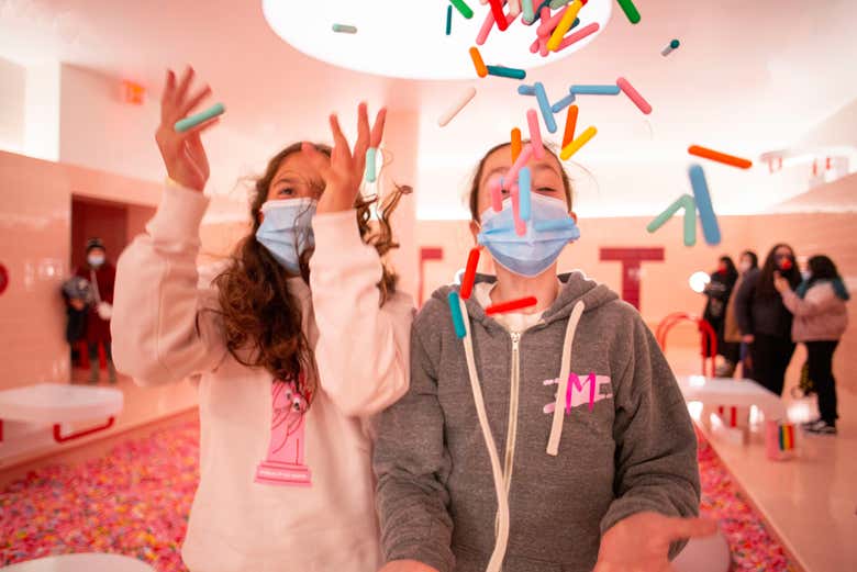 Two girls at the Museum of Ice Cream
