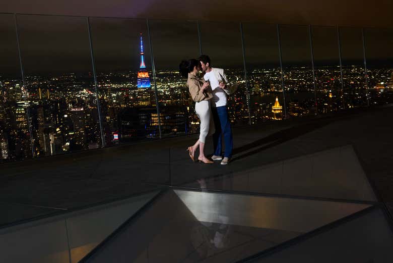 La vista su New York di sera
