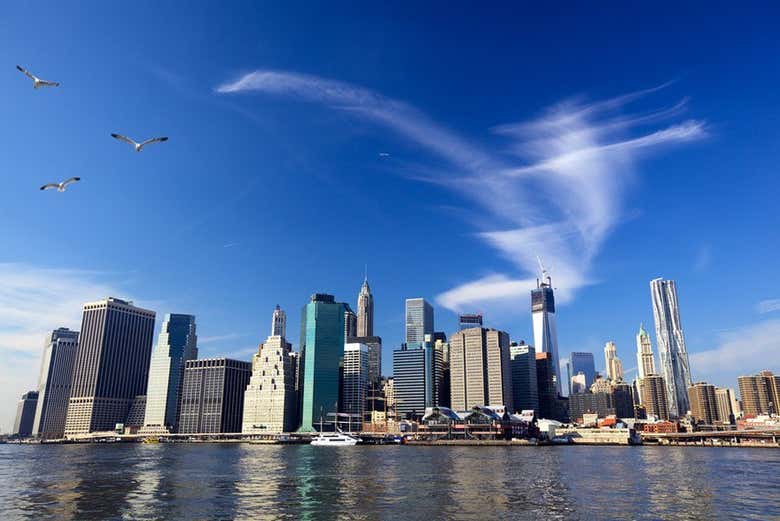 Vista de Manhattan do barco