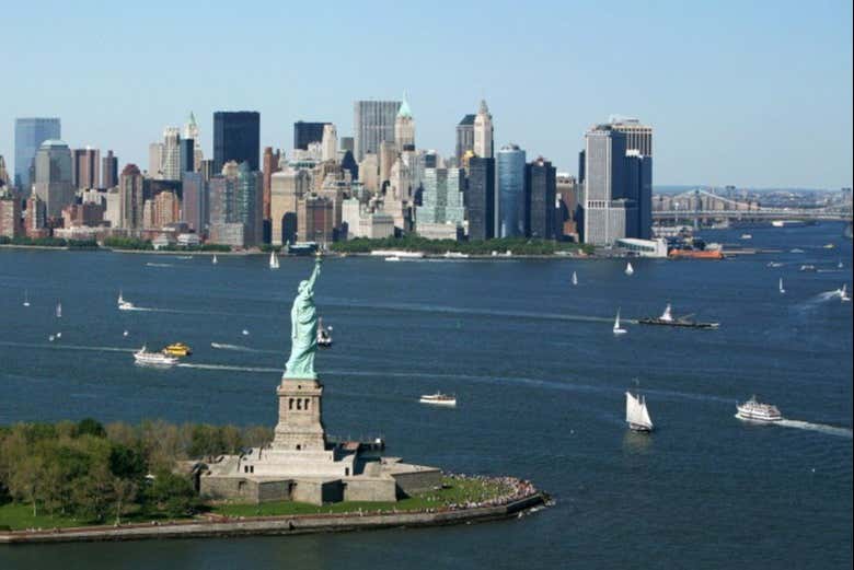 Manhattan vu de l'hélicoptère