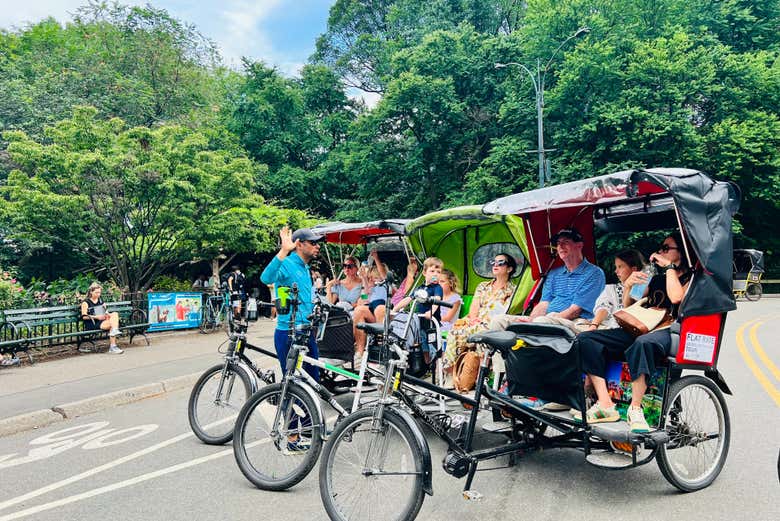Atravesando Central Park en rickshaw