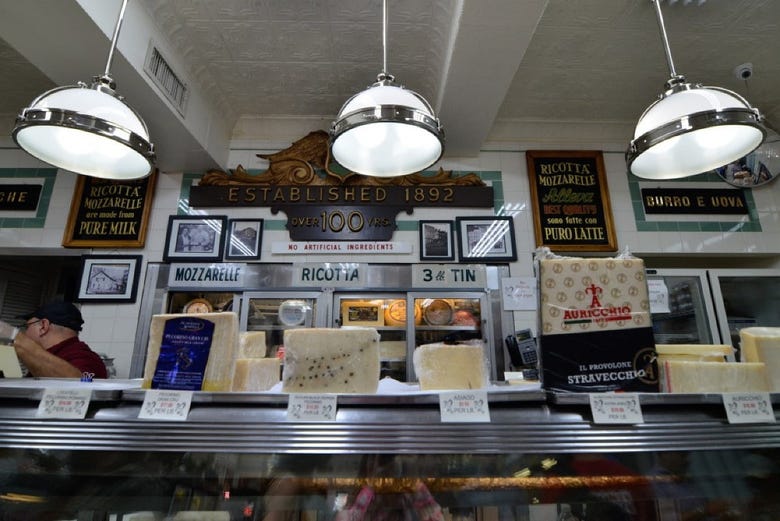 A historic cheese store in Little Italy