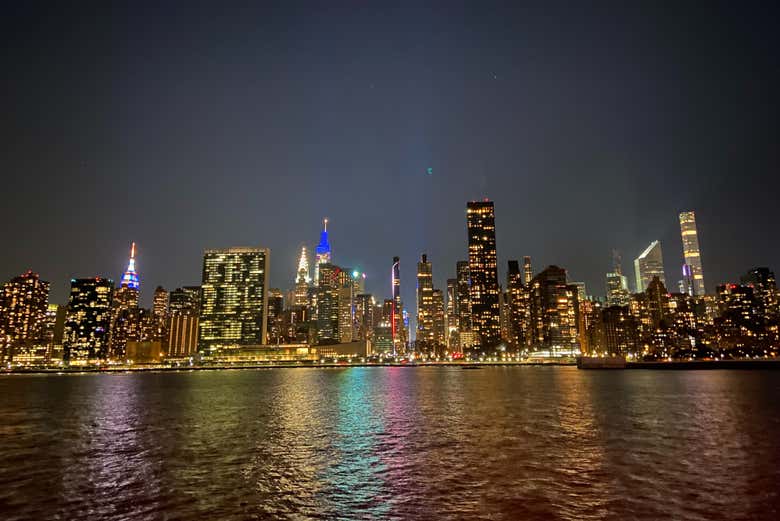 Skyline de Manhattan de noche