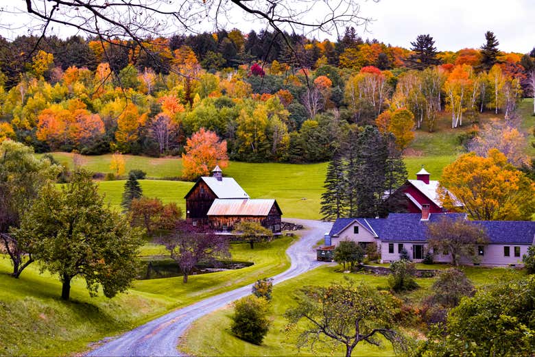 Paisagens outonais de Sleepy Hollow