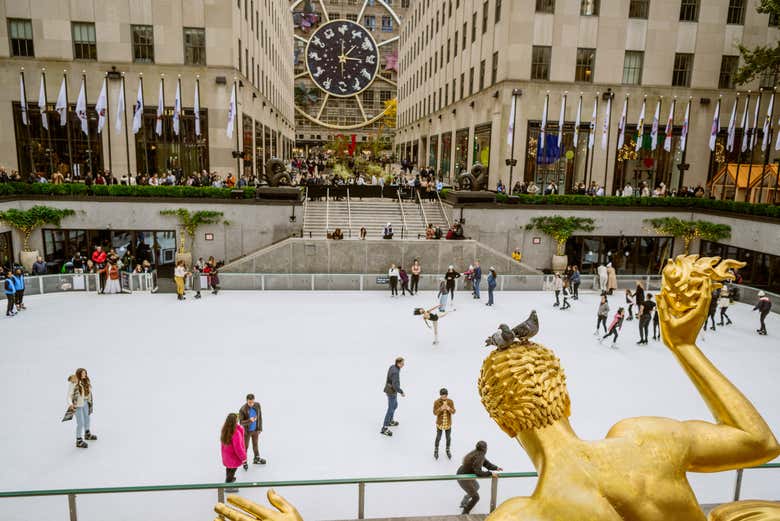 The Rink, a pista de patinação sobre o gelo do Rockefeller