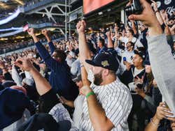 Celebración en el Yankee Stadium
