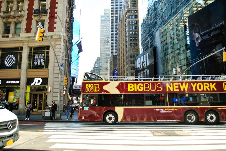 Durante o tour pelas ruas de Nova York