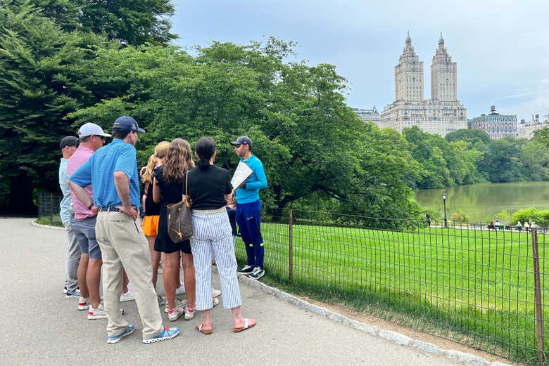 Viendo Central Park durante una parada del tour en rickshaw