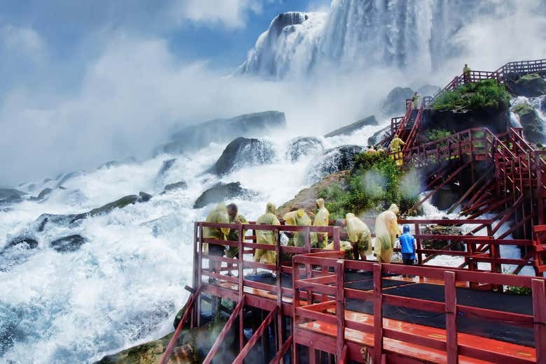 Ammirando i salti d'acqua del Niagara