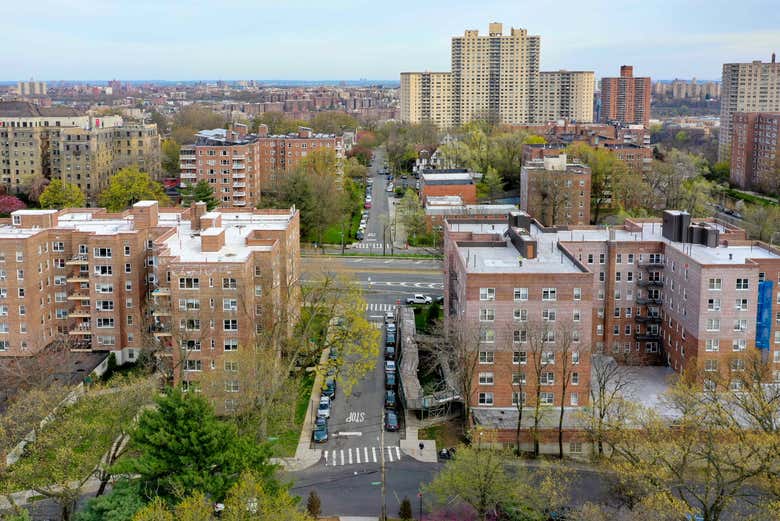 Vista aérea de uma das zonas do Bronx